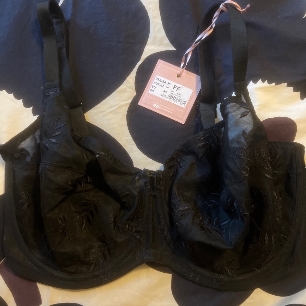 Panache Tango Underwire Balconnet Bra - 3251 38FF NEW Black Lace